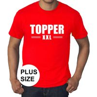 Grote maten Topper XXL t-shirt rood heren - thumbnail