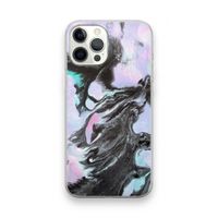 Pastel zwart: iPhone 12 Pro Max Transparant Hoesje