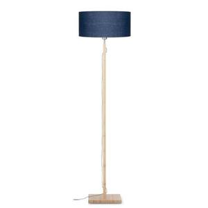 GOOD&MOJO Vloerlamp Fuji - Blauw|Bamboe - Ø47cm