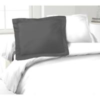 LOVELY HOME Set van 2 kussenslopen 100% katoen 50x70 cm - donkergrijs