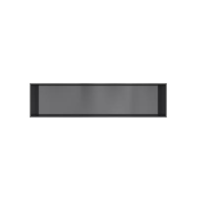 Hotbath &MORE Inbouwbox of inbouwnis - 30x120x10 - Geborsteld zwart PVD BOX120MBP