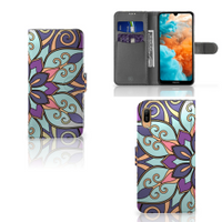 Huawei Y6 (2019) Hoesje Purple Flower - thumbnail