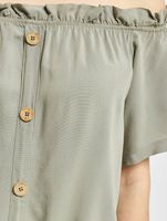 Sublevel / Blouse Ruffles in groen - thumbnail