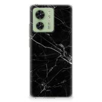 Motorola Edge 40 | TPU | Siliconen hoesje | Marmer Zwart - Origineel Cadeau Vader
