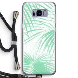 Palmbladeren: Samsung Galaxy S8 Transparant Hoesje met koord