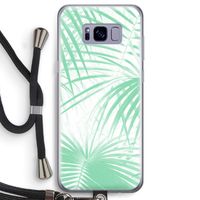 Palmbladeren: Samsung Galaxy S8 Transparant Hoesje met koord