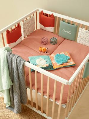 Stootrand bed/box FLEURETTES meerkleurig