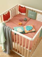 Stootrand bed/box FLEURETTES meerkleurig