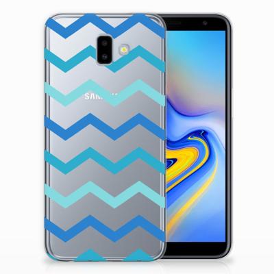 Samsung Galaxy J6 Plus (2018) | TPU bumper | Zigzag Blauw