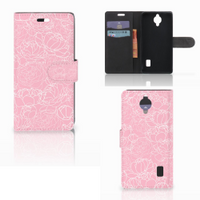 Huawei Y635 Hoesje White Flowers - thumbnail