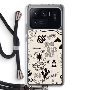 Good vibes: Xiaomi Mi 11 Ultra Transparant Hoesje met koord