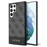 Guess 4G Stripe Samsung Galaxy S23 Ultra 5G Hybride Hoesje - Grijs - thumbnail