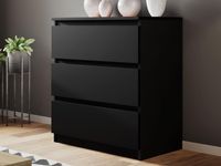 Commode MALIWA 3 lades zwart