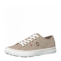 s.Oliver Regan sneakers met slangenprint beige - thumbnail