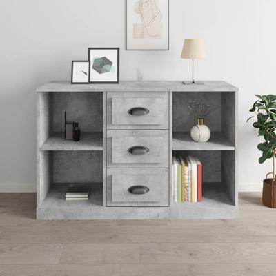 Dressoir 104,5x35,5x67,5 cm bewerkt hout betongrijs
