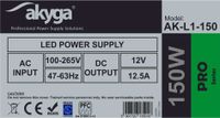 Akyga ga Impulse LED power supply AK-L1-150 12V / 12.5A / 150W / 100-265V / IP20 netvoeding & inverter Auto/Binnen Grijs - thumbnail