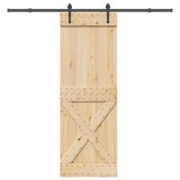 Schuifdeur met beslag 80x210 cm massief grenenhout