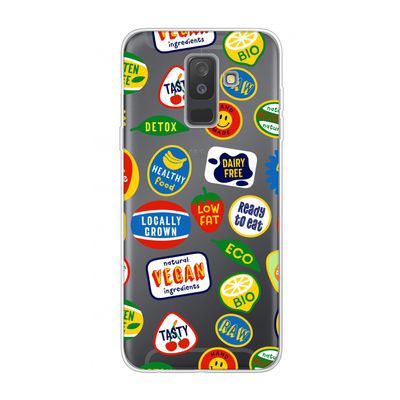 Fruitsticker: Samsung Galaxy A6 Plus (2018) Transparant Hoesje