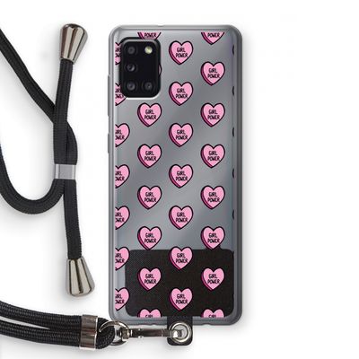 GIRL POWER: Samsung Galaxy A31 Transparant Hoesje met koord