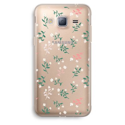 Small white flowers: Samsung Galaxy J3 (2016) Transparant Hoesje