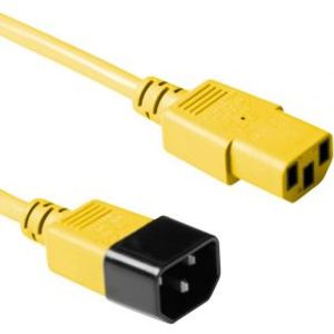ACT Netsnoer C13 - C14 geel 0,3 m