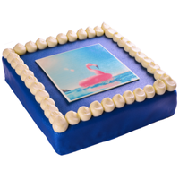 Foto Marsepein Taart Blauw 10 personen