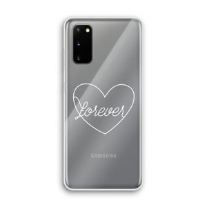 Forever heart pastel: Samsung Galaxy S20 Transparant Hoesje