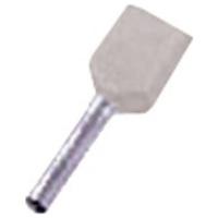 Intercable 180745 Dubbele adereindhulzen Deels geïsoleerd Grijs 1 stuk(s)