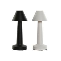Bureaulamp Home ESPRIT Wit Zwart 9 x 9 x 24 cm (2 Stuks)