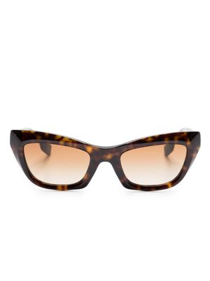 Burberry Eyewear lunettes de soleil à plaque logo - Marron