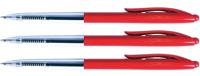 50x Quantore balpen drukknop rood medium