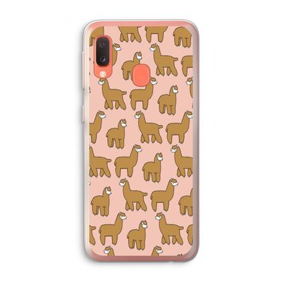 Alpacas: Samsung Galaxy A20e Transparant Hoesje