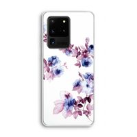 Waterverf bloemen: Samsung Galaxy S20 Ultra Transparant Hoesje