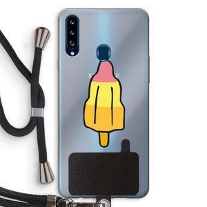 Raketijsje: Samsung Galaxy A20s Transparant Hoesje met koord