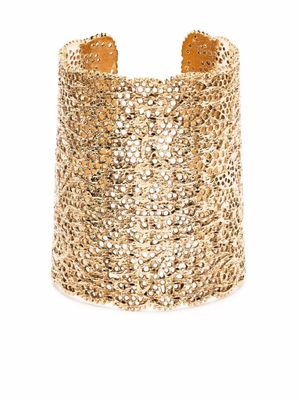 Aurelie Bidermann grand bracelet à effet en dentelle - Or