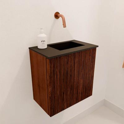 Toiletmeubel Mondiaz Joya | 40 cm | Meubelkleur Ruby | Faye wastafel Urban Rechts | Zonder kraangat(en) Toiletmeubel Mondiaz Joya | 40 cm | Meubelkleur Ruby | Faye wastafel Urban Rechts | Zonder kraangat(en)