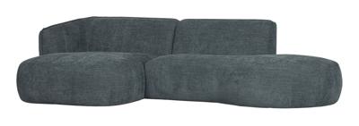 WOOOD Loungebank 'Polly' Links, Woven, kleur Blauw/Groen
