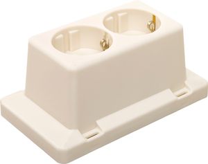 HAF 3611W2 2-voudige wcd voor lasdoos type 3611, kleur creme bedraad