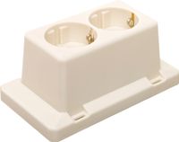 HAF 3611W2 2-voudige wcd voor lasdoos type 3611, kleur creme bedraad - thumbnail