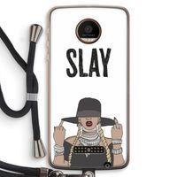 Slay All Day: Motorola Moto Z Force Transparant Hoesje met koord