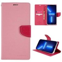 Mercury Goospery Fancy Diary iPhone 14 Pro Max Portemonnee Hoesje - Roze