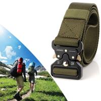 ENNIU 3.8cm breed Snake gesp buiten Casual Nylon riem verstelbaar multifunctionele Training riemen (leger-groen)