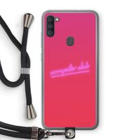 Vice Glow: Samsung Galaxy A11 Transparant Hoesje met koord