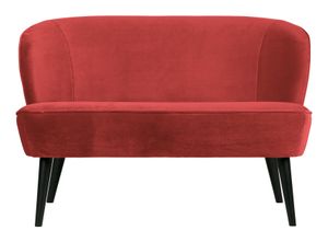 WOOOD Bankje 'Sara' Velvet, kleur Raspberry