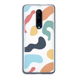 Memphis Shapes Blue: OnePlus 7 Pro Transparant Hoesje