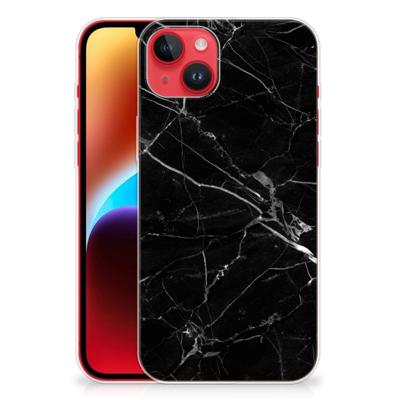 iPhone 14 Plus | TPU | Siliconen hoesje | Marmer Zwart - Origineel Cadeau Vader