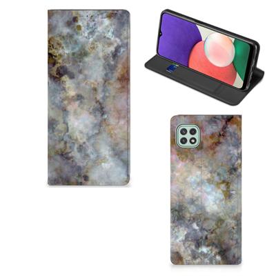 Samsung Galaxy A22 5G | Standcase | Marmer Grijs