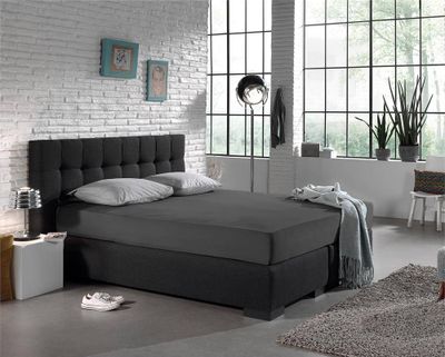 Dreamhouse Jersey Hoeslaken Matras | Antraciet - 135 gram - Enkel