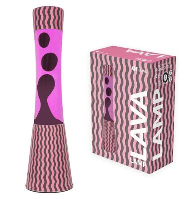 Fisura Lava Lamp Tower - Roze & Bruin Golven Basis Met Roze Vloeistof En Bruine Lava Fisura Lava Lamp Tower - Roze & Bruin Golven Basis Met Roze Vloeistof En Bruine Lava
