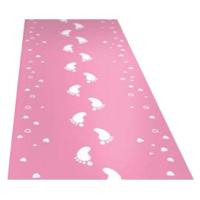 Babyshower/kraamfeest loper - roze - papier - 2,5 meter - geboorte jongen